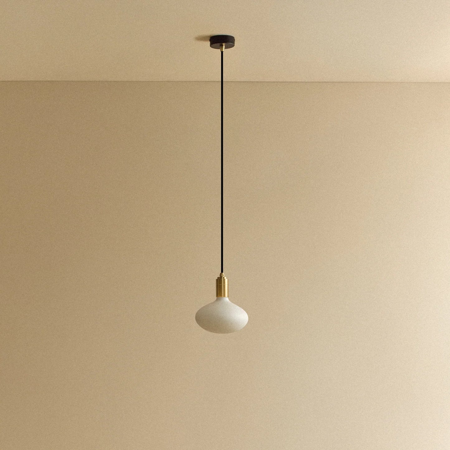 Oval Pendant Light in Brass