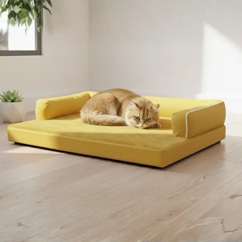 Extra-Large Orthopedic Pet Bed with Memory Foam, Reinforced Bolsters, and Detachable Cover