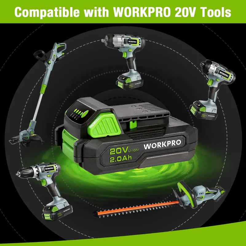 WORKPRO 20V 2.0Ah High-Capacity Li-ion Battery