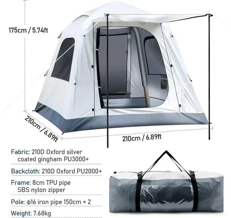 Automatic Inflatable Tent for 34 People Waterproof Luxury Air Tent for Glamping & Adult Camping