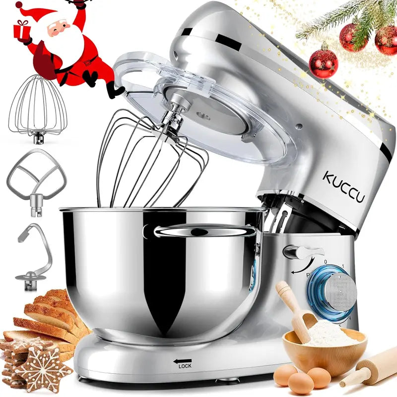 6.5-Quart 6-Speed Tilt-Head Stand Mixer — Heavy-Duty Kitchen Mixer with Dough Hook, Whisk, Beater & Egg Separator