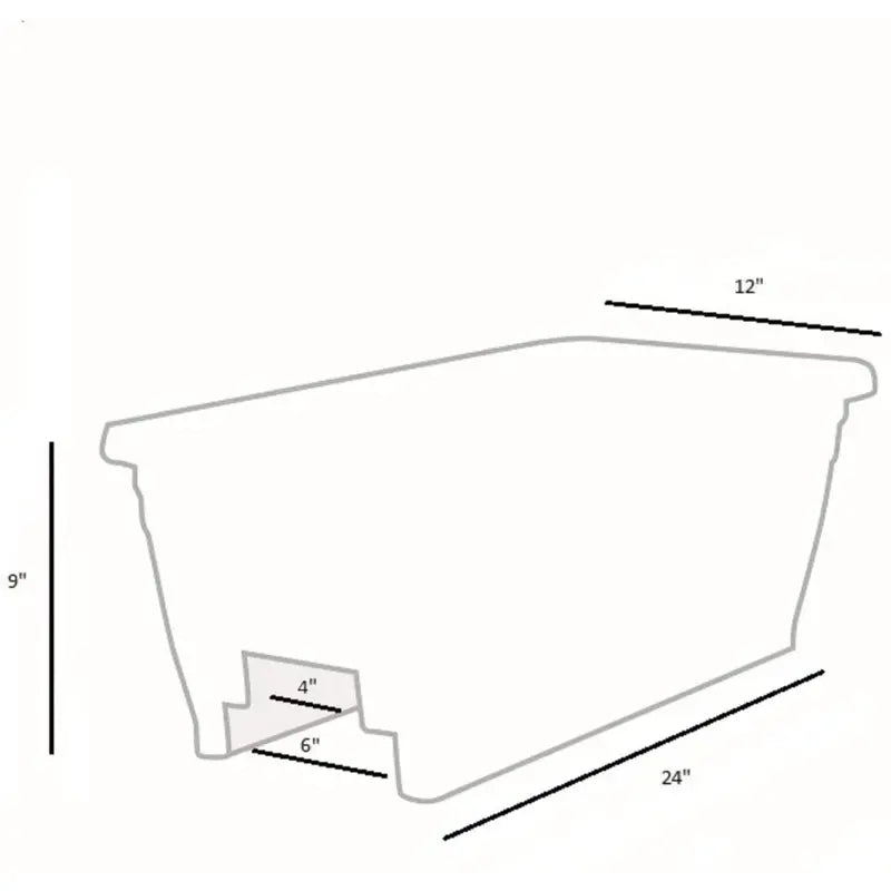 The HC Companies (#SPX24DB0A1) Deck Rail Box Planter, White 24″