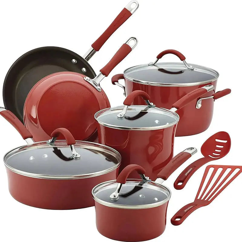 Cucina 12-Piece Nonstick Cookware Set Pots, Pans & Essential Kitchen Essentials
