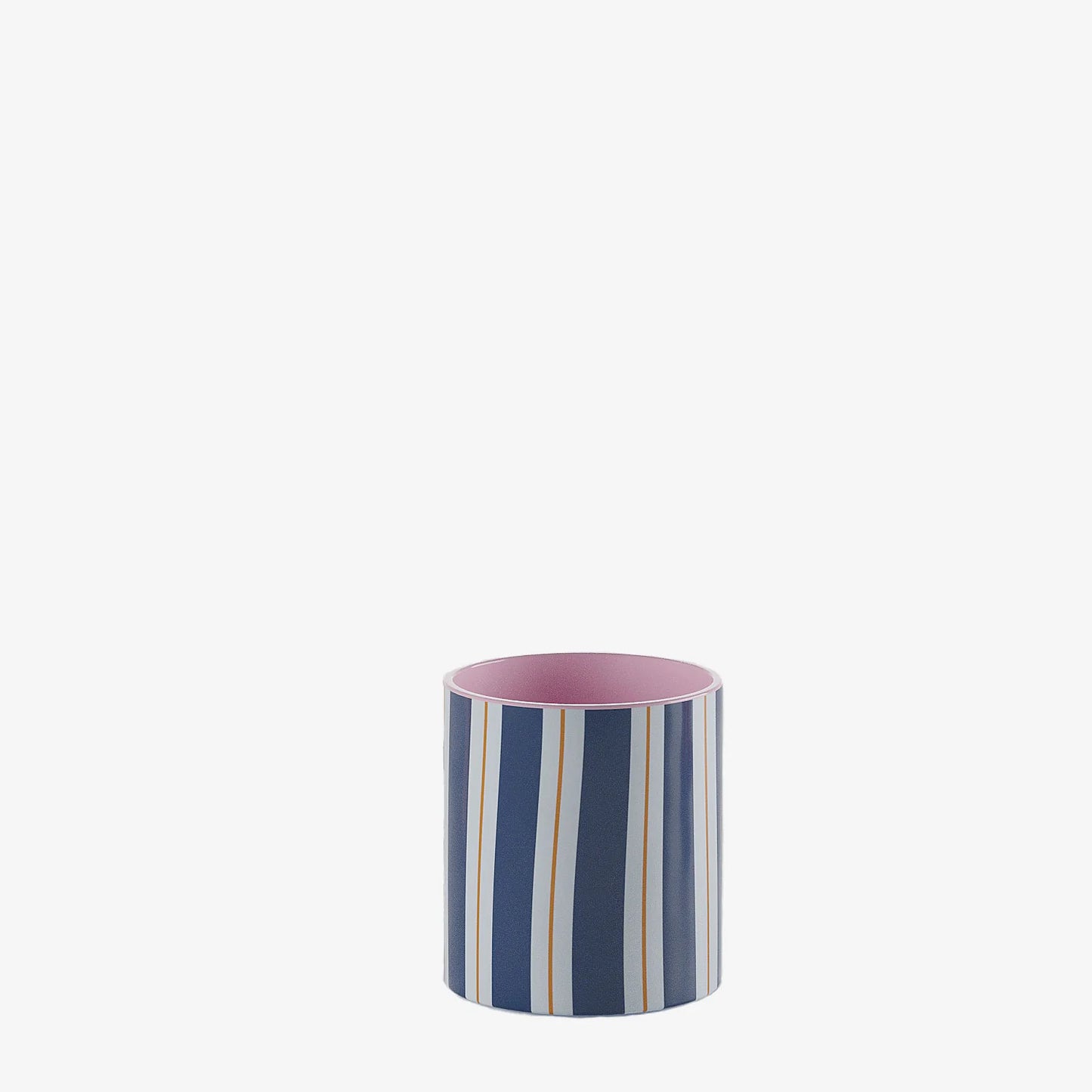 Petit vase cylindrique rayures bleues Orlando
