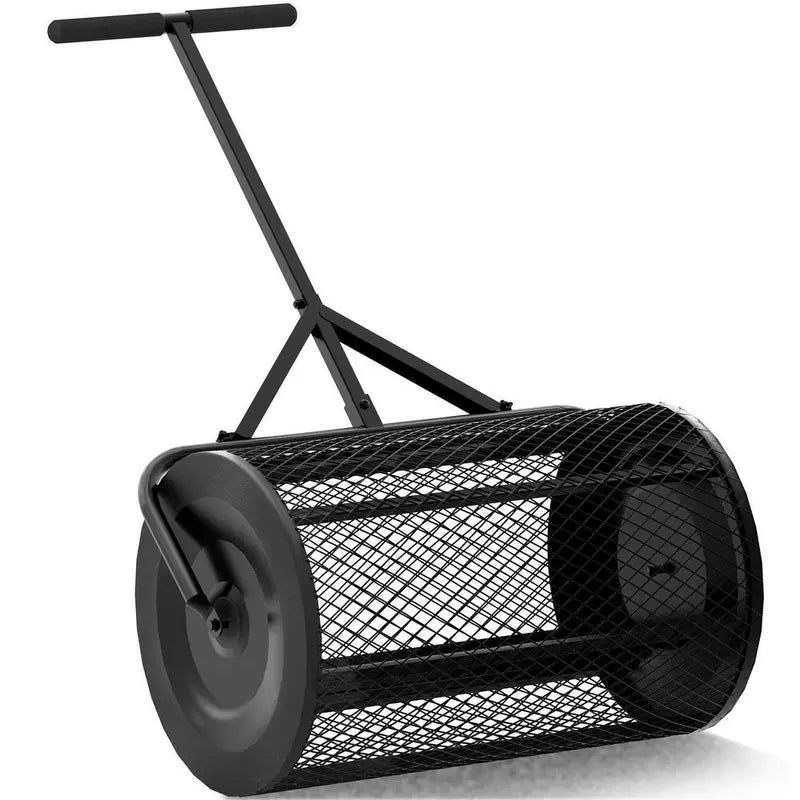 24-Inch Metal-Handled Peat Moss & Compost Spreader Precision Lawn & Garden Distributor