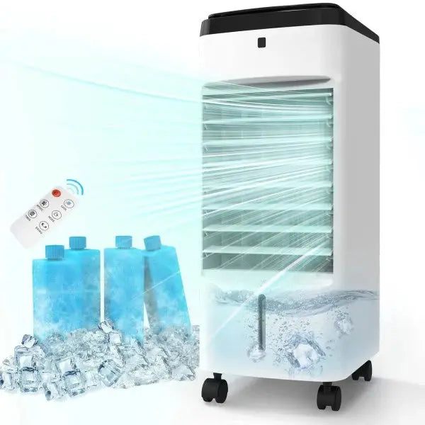 Seeper 4-in-1 Portable Evaporative Air Cooler 70¡ã Oscillation, 3 Speeds, 12-Hour Timer