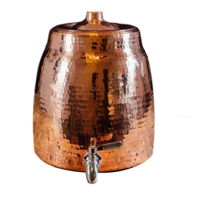 Niagara Hand-Hammered Copper Water Dispenser 2+ Gallon Capacity, Stainless Steel Spigot & Lid Included