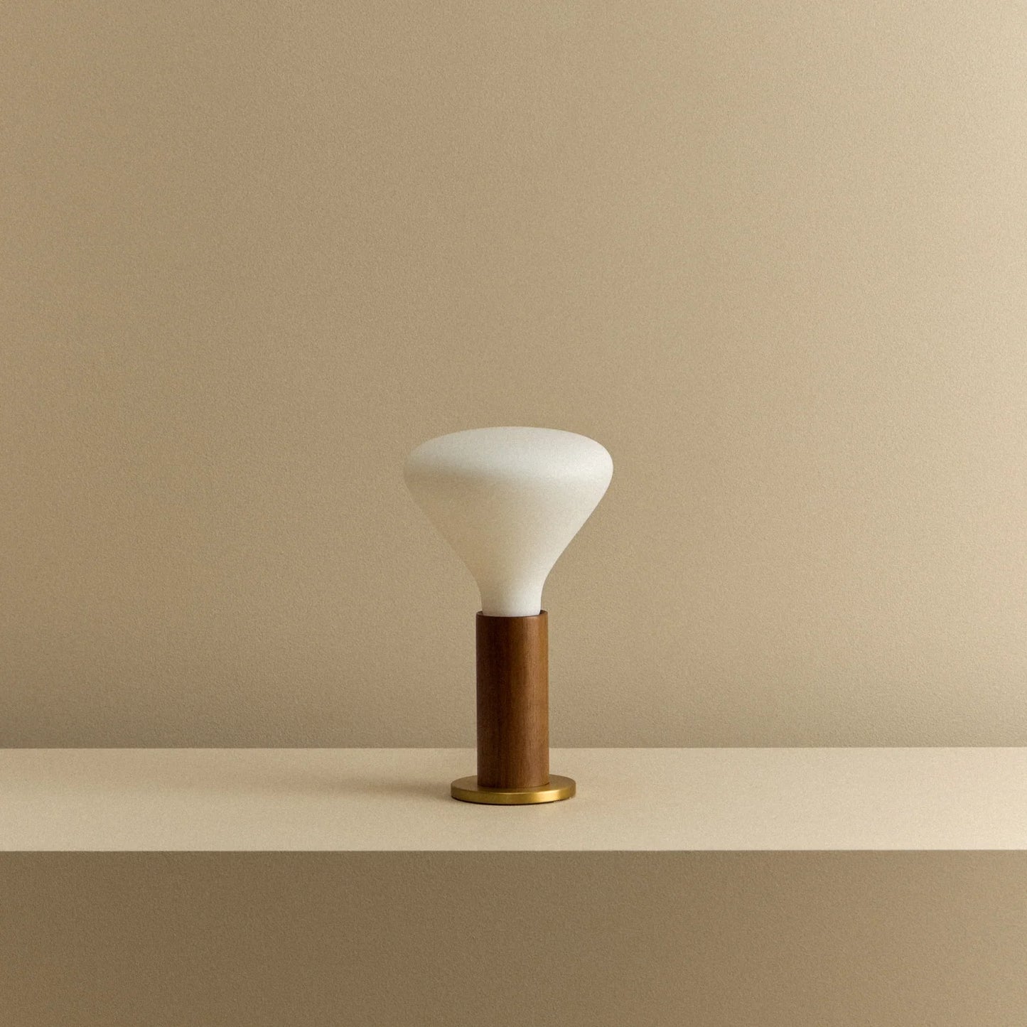 Knuckle Table Lamp in Walnut + Noma