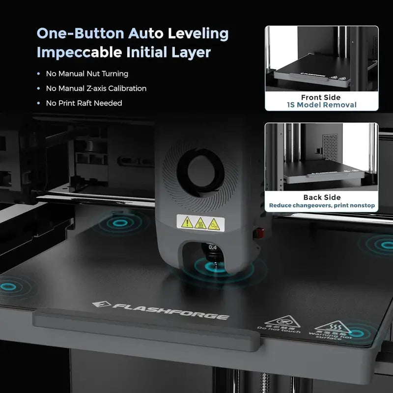 Adventurer 5M Fully Automated 3D Printer with Precision Bed Leveling