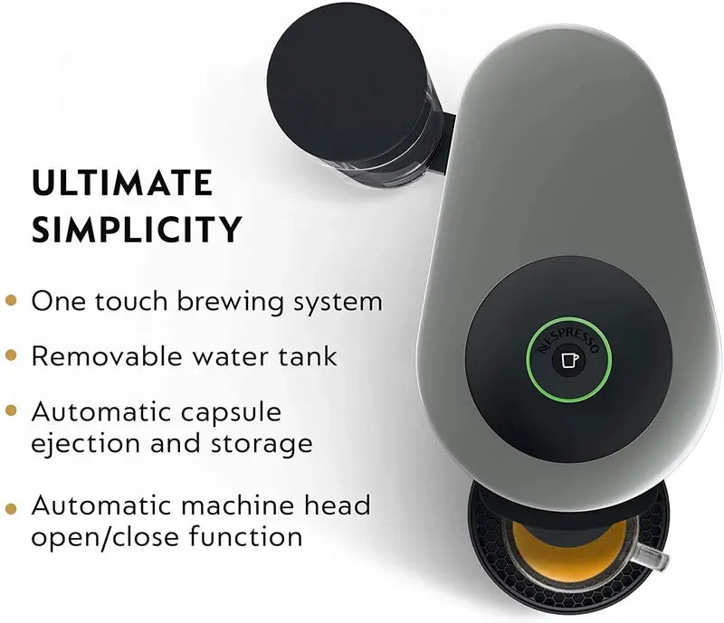 Nespresso VertuoPlus Espresso & Coffee Machine by De’Longhi Grey with Aeroccino Milk Frother