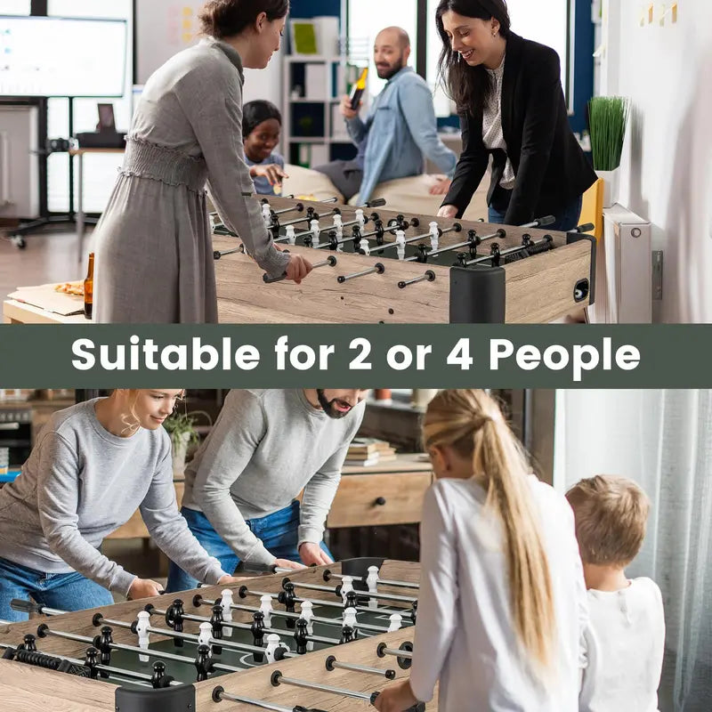 54-Inch Full-Size Foosball Table Competition-Ready Soccer Game with 26 Figurines