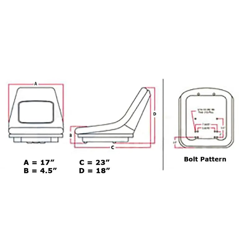 New Kubota Compact Tractor Seat: A-35080-18400