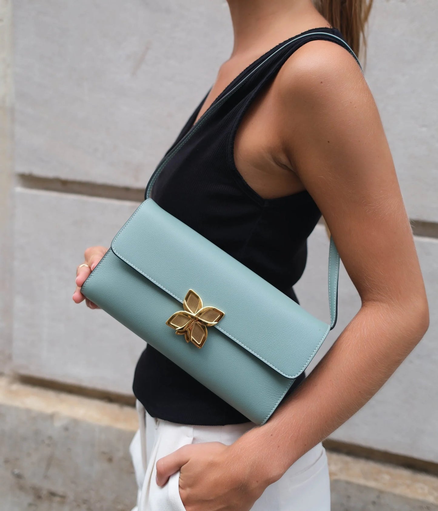 Hortensia Clutch | Vert Jade