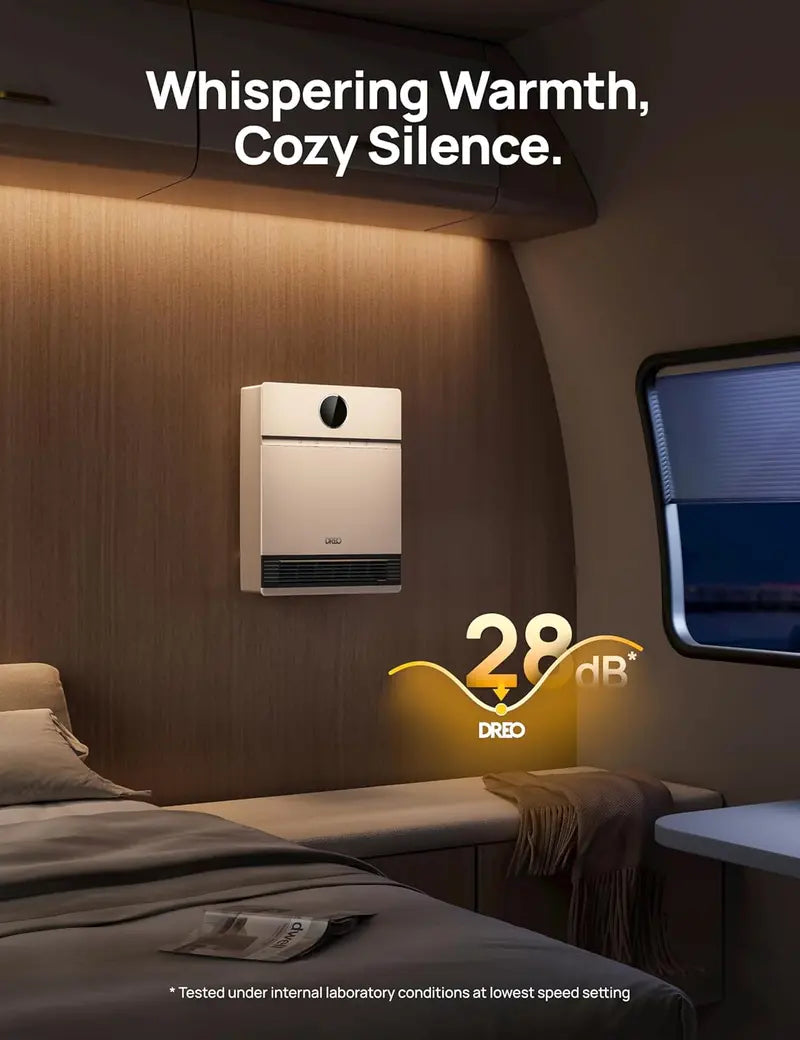 Dreo Smart Wall-Mounted PTC Heater | IP24-Rated Space Heater with 30° Oscillation, Alexa Compatibility, Remote, 24H Timer & Easy Installation for Bedrooms or Offices