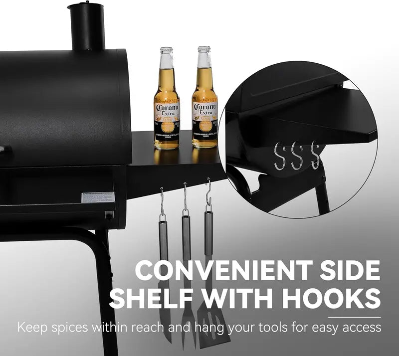 Royal Gourmet CC1830S Charcoal BBQ Grill & Offset Smoker Combo