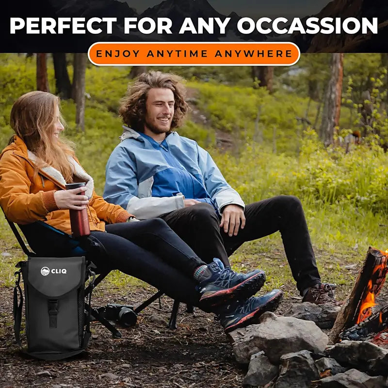 Cliq Lightweight Foldable Camping Chair Portable, Durable, Quick Setup, Supports 300 lbs