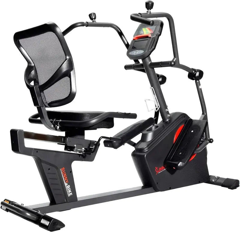 Sunny Health & Fitness Smart Recumbent Elliptical Bike with Bluetooth, 16 Resistance Levels, and SunnyFit App SF-RBE4886SMART