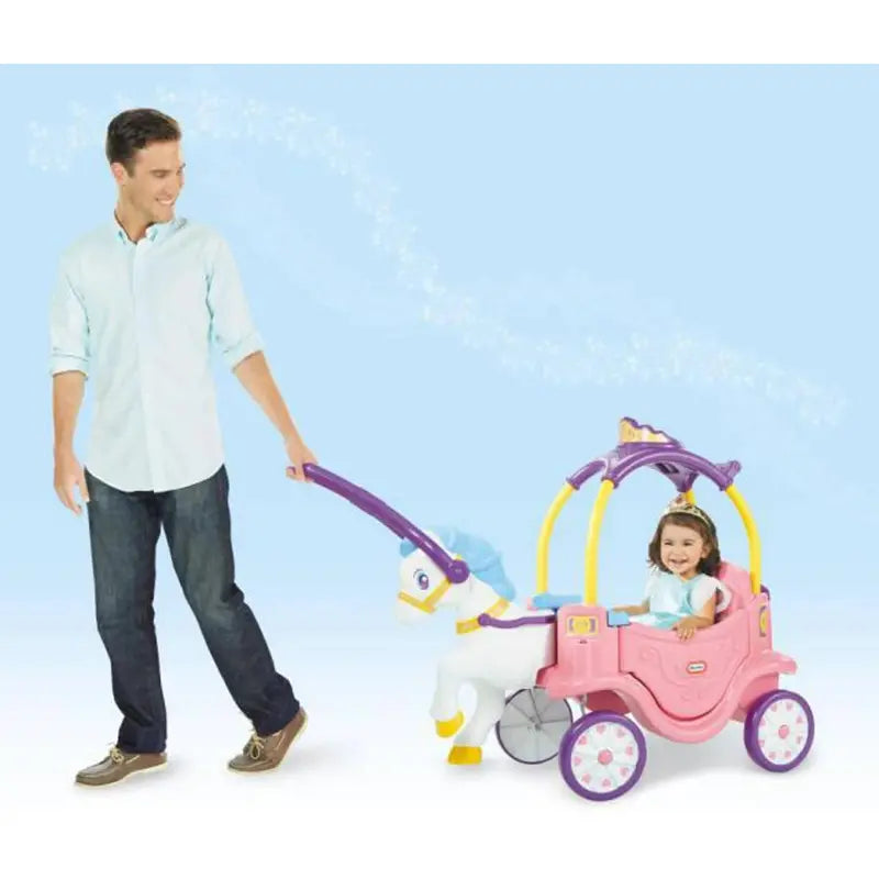 Little Tikes Princess Horse and Carriage Ride-On Toddler Play Vehicle