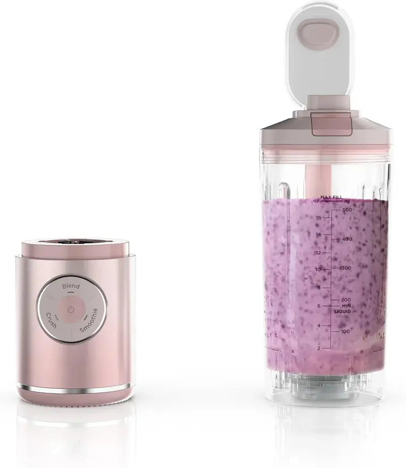 Cordless Personal Blender 22oz Leakproof Jar, 3 Preset Programs, Dishwasher-Safe, Sea Glass Design