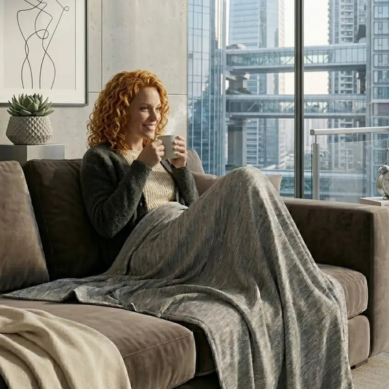 Double-Sided Ultra-Cooling Blanket with Breathable Fabric for Year-Round Comfort