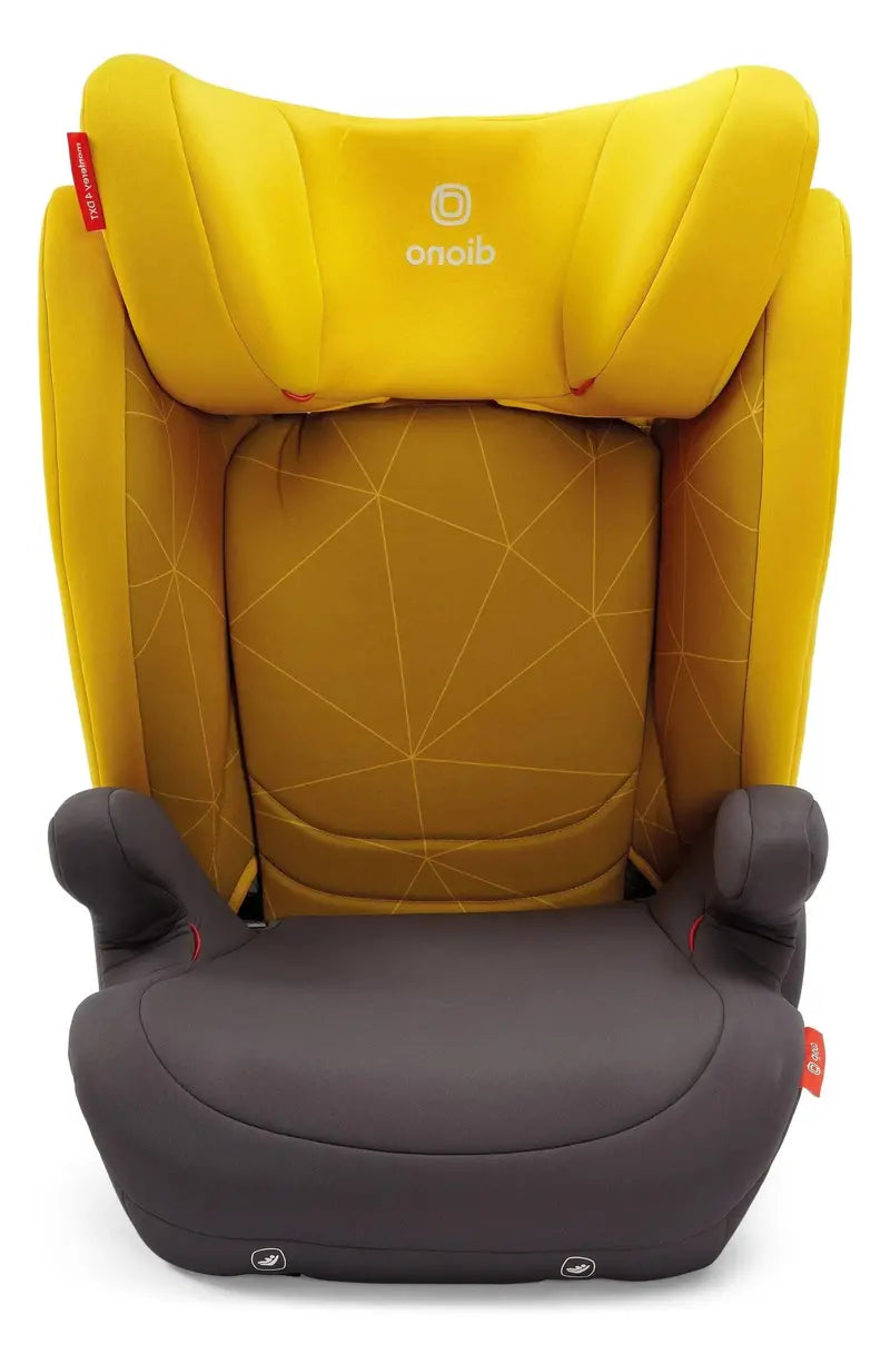 4DXT Latch Booster Seat in Sulphur Yellow Compact, FAA-Approved Child Safety Seat