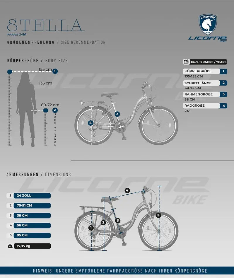 Licorne Stella Premium Urban City Bike Lightweight Aluminum Frame with Integrated Lighting & Fenders