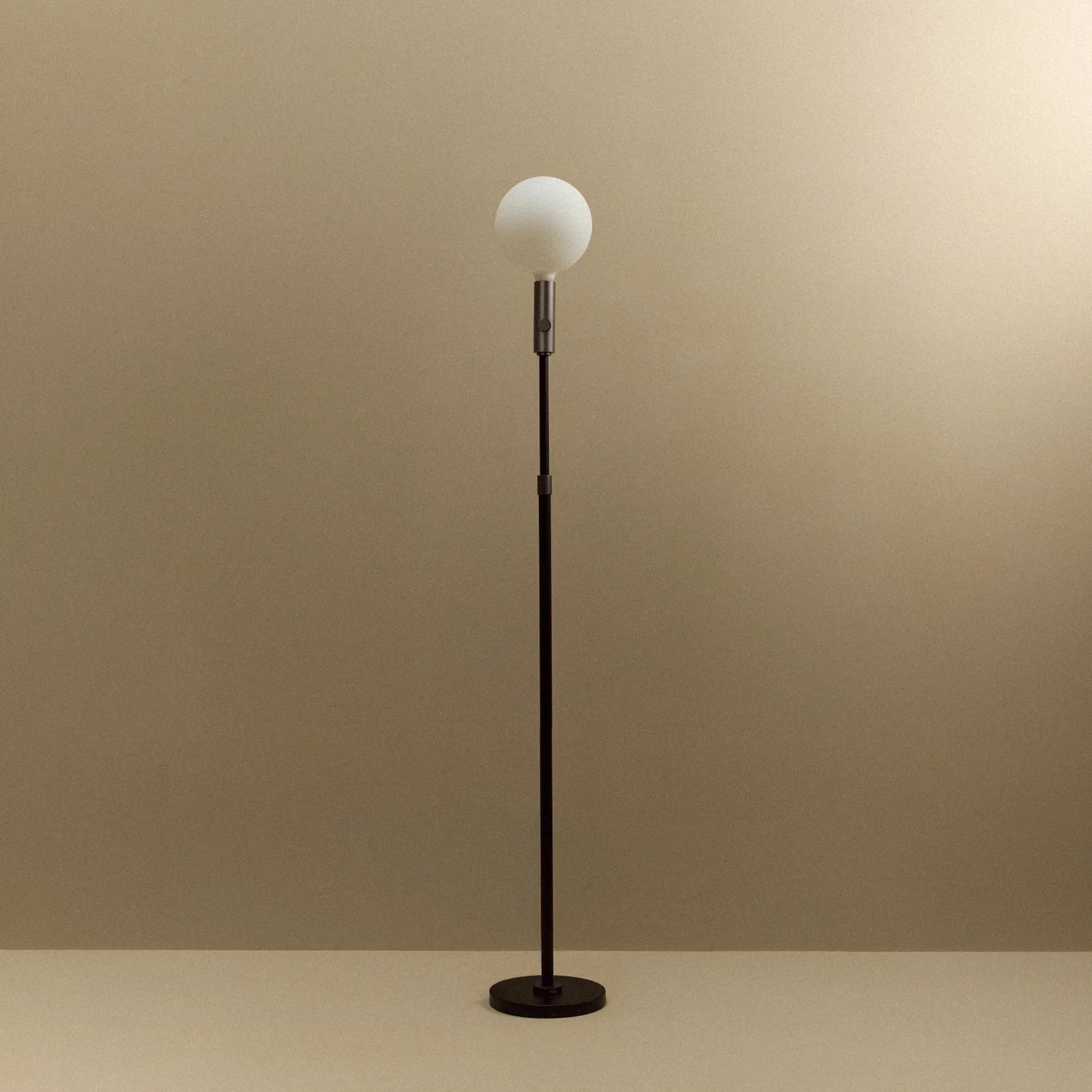Poise Adjustable Floor Lamp in Graphite + Sphere V