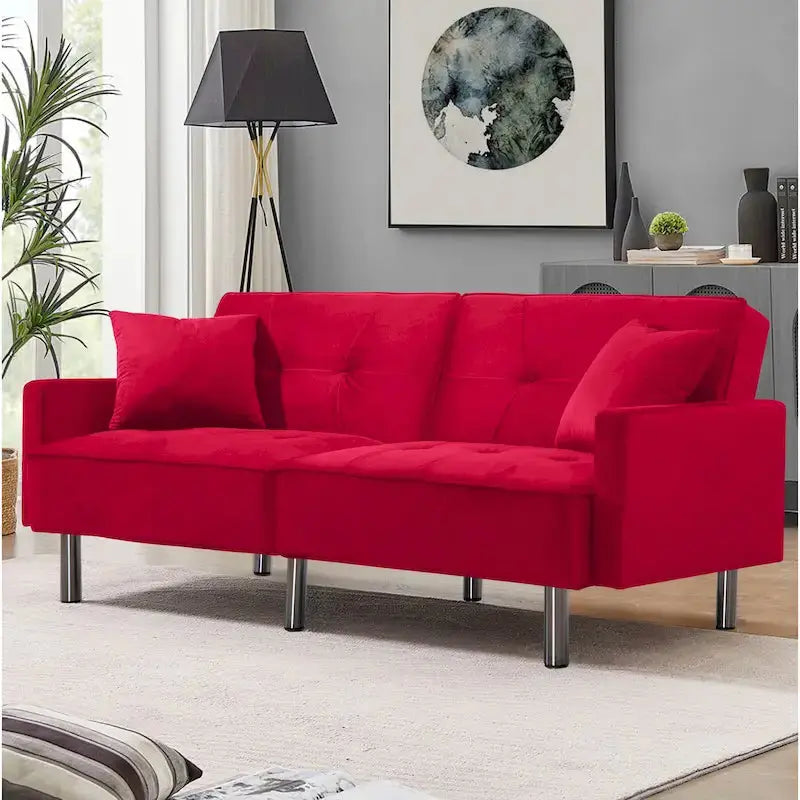 80-Inch Convertible Futon Sofa Bed Dual-Function Sleeper Sofa
