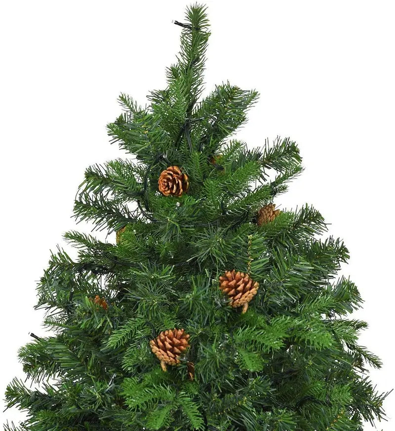 Premium Hinged Pre-Lit Spruce Christmas Tree 540 Warm White LED Lights Included