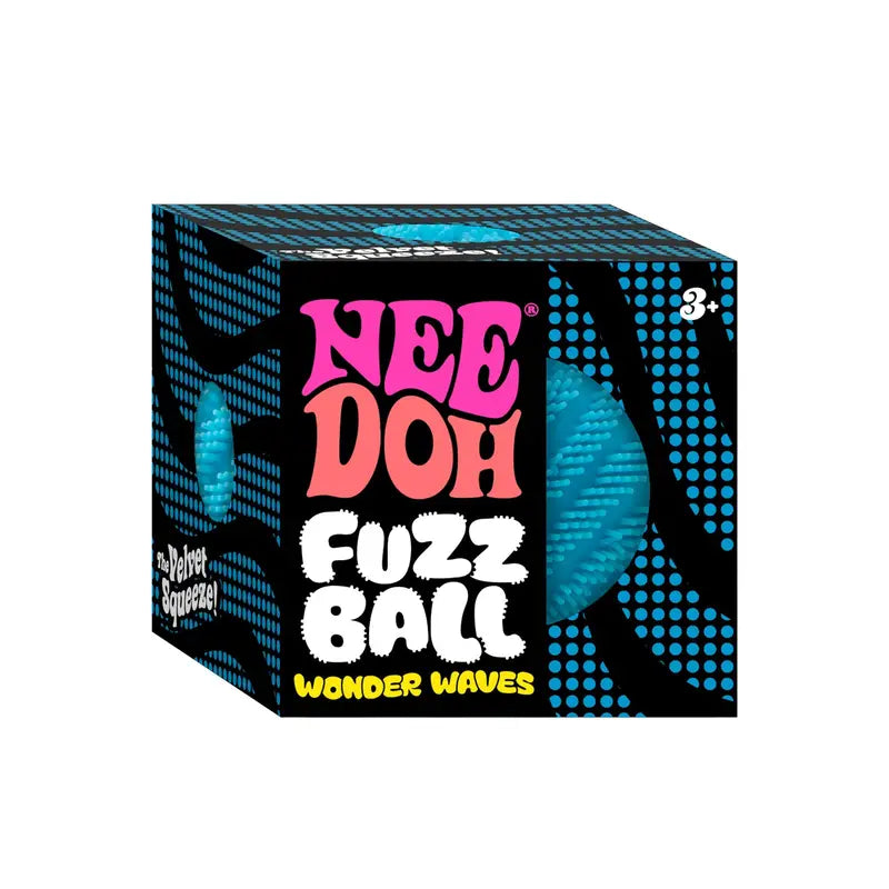 NeeDoh Fuzz Ball Wonder Waves Textured Wave-Design Fuzzy Sensory Ball