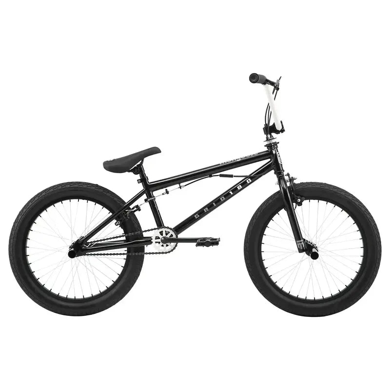Mongoose Grid 180 BMX Freestyle Bike 20-Inch Wheels, Single-Speed, Matte Black Finish