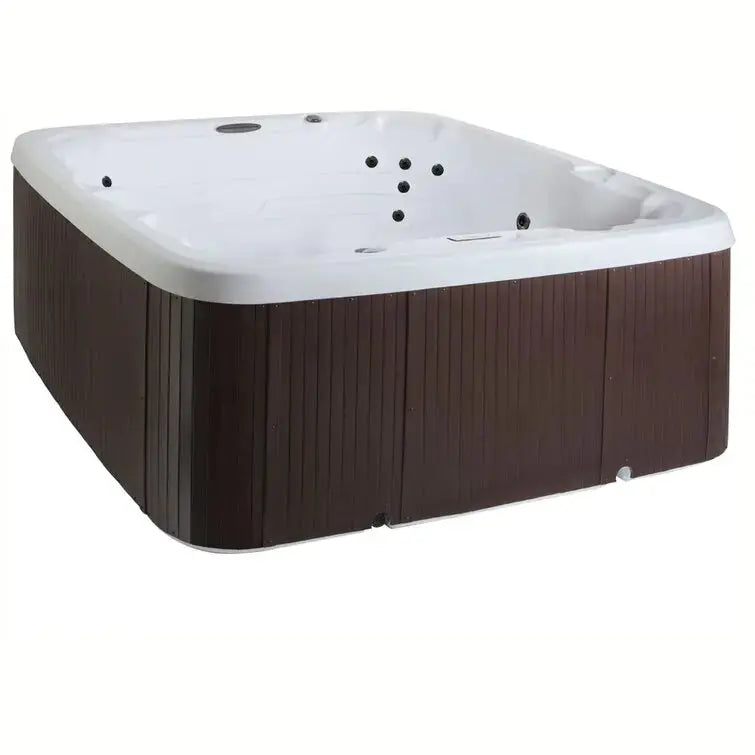 Lifesmart 7-Person Espresso Hot Tub with 22 Jets, Ozonator, and 110V Convenience