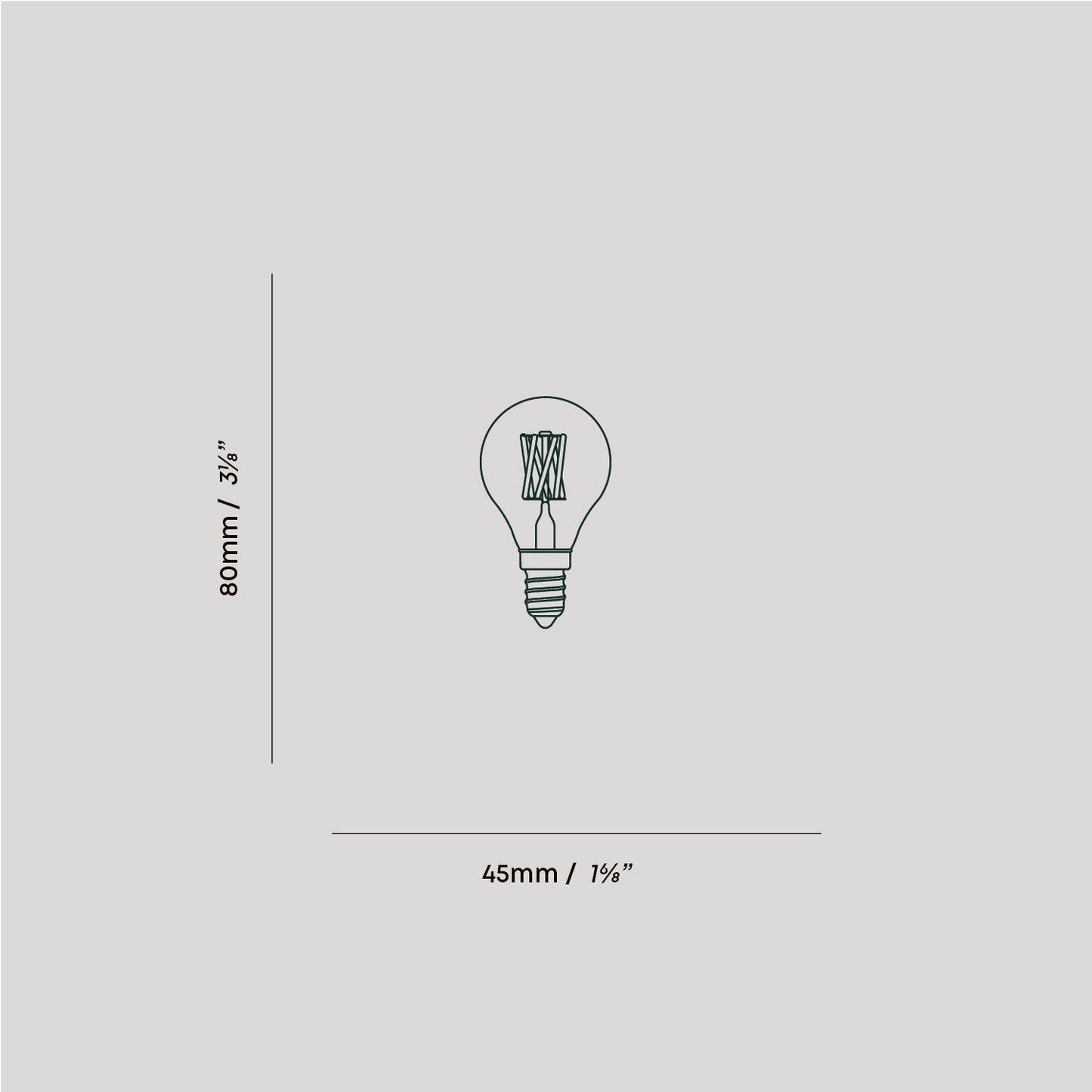 Pluto E14 Non-Tinted LED Bulb