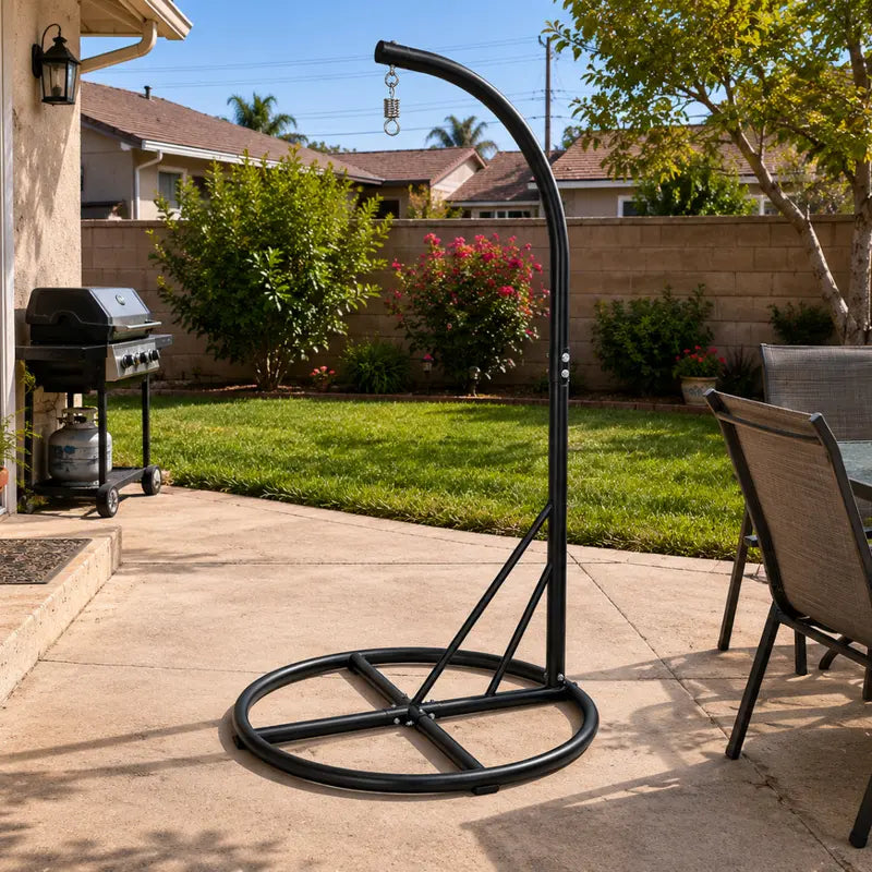 Weatherproof Steel Hammock Chair Stand Rated for 400 lbs Load Capacity