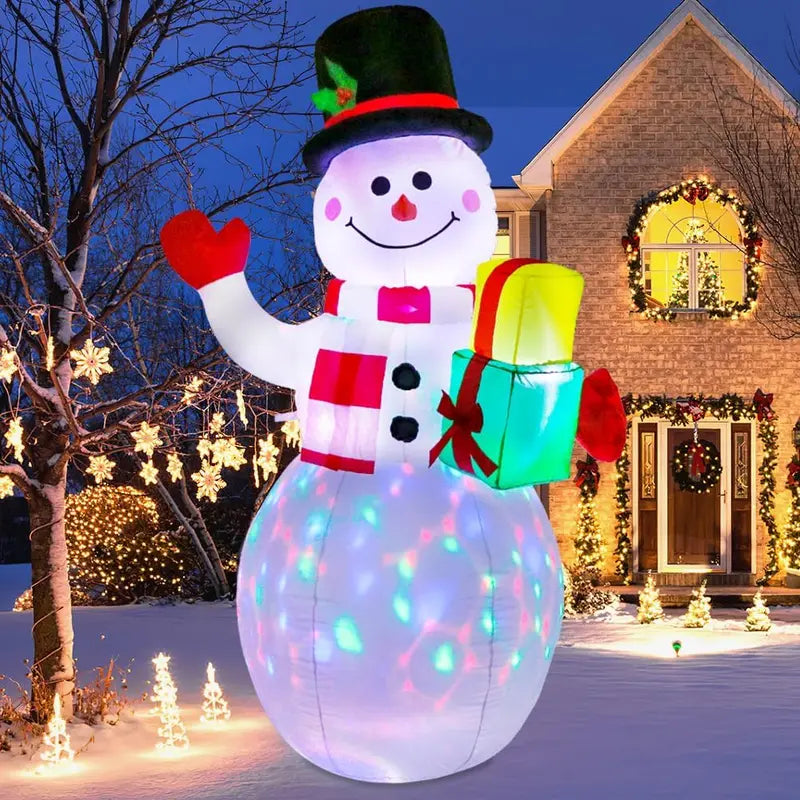 AerWo 12FT Giant Snowman Inflatable with LED Lights for Christmas Outdoor Decor