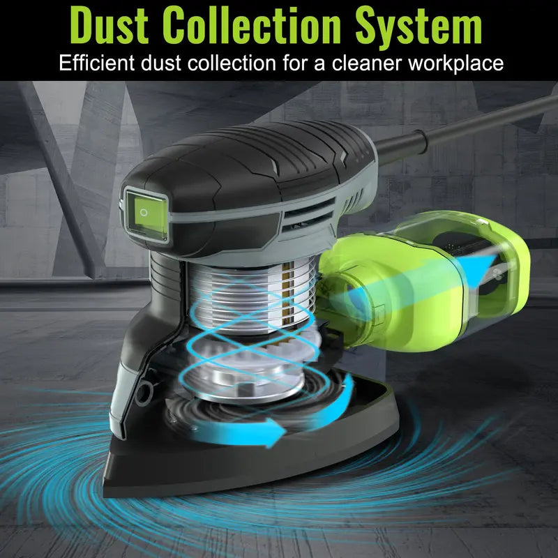 WORKPRO 1.6-Amp Compact Detail Sander 13,000 OPM with Integrated Dust Collection