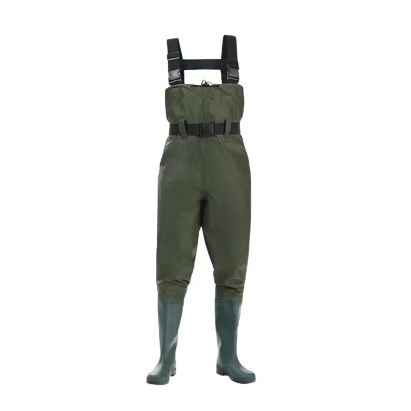 Lightweight Unisex Nylon Chest Waders with PVC Boot Construction