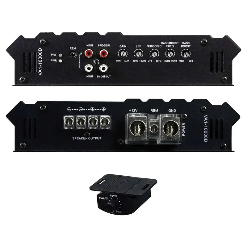 Power Acoustik 10,000W Class D Mono Car Amplifier High-Power 1-Ohm Stable Audio Amplifier for Subwoofers