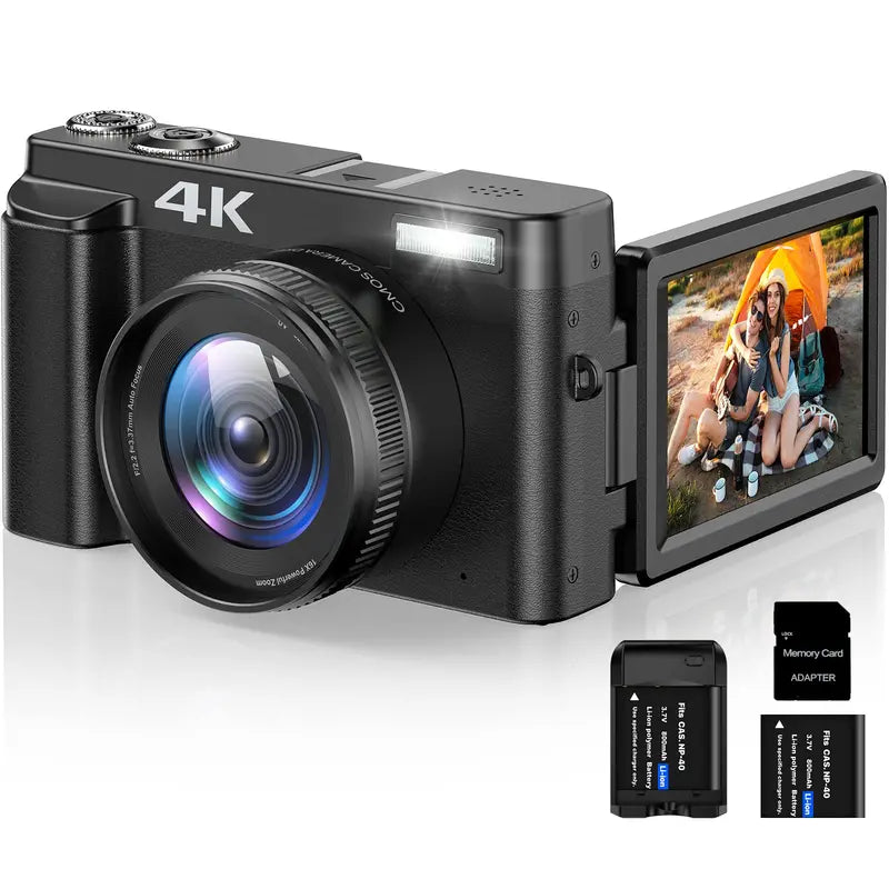 4K Digital Camera for Beginners Autofocus, 16x Digital Zoom, Photography-Friendly
