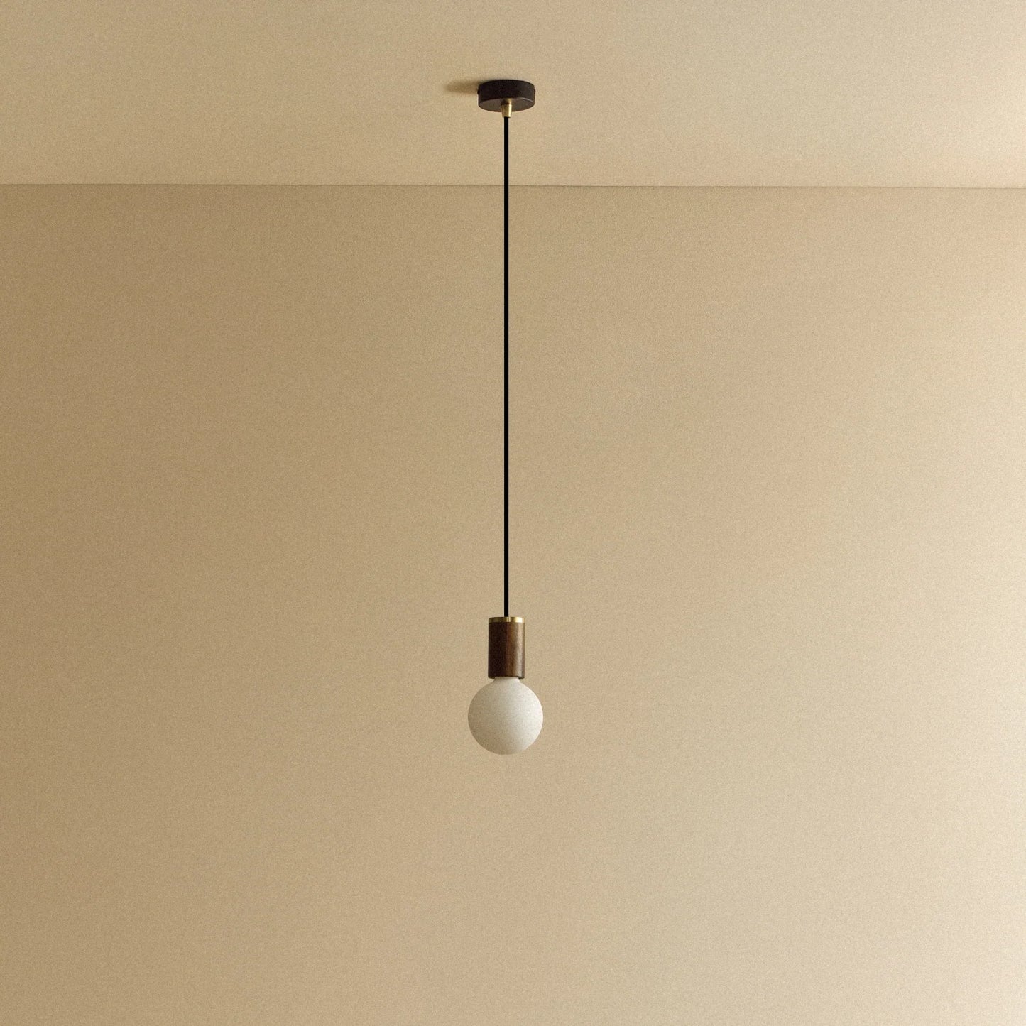 Porcelain II Pendant Light in Walnut