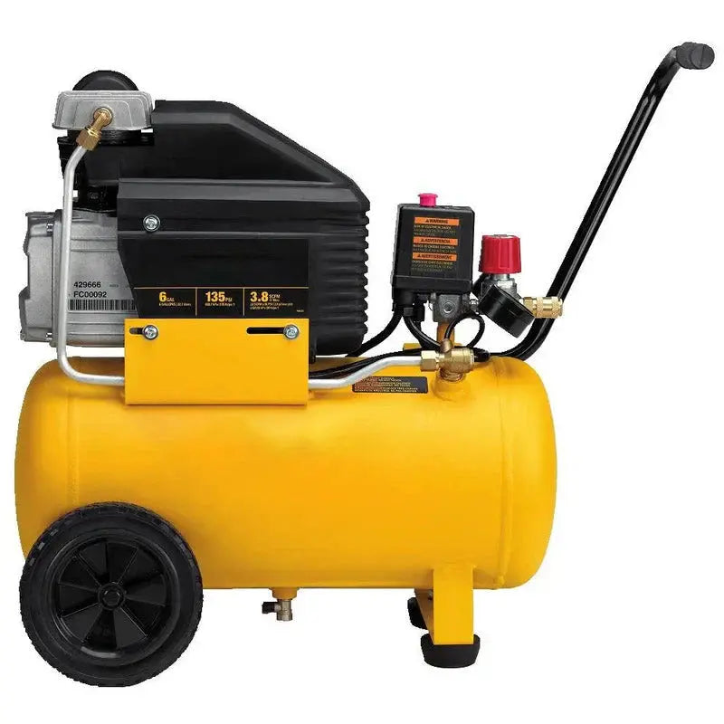 6-Gallon Horizontal Electric Air Compressor Portable Pancake Design