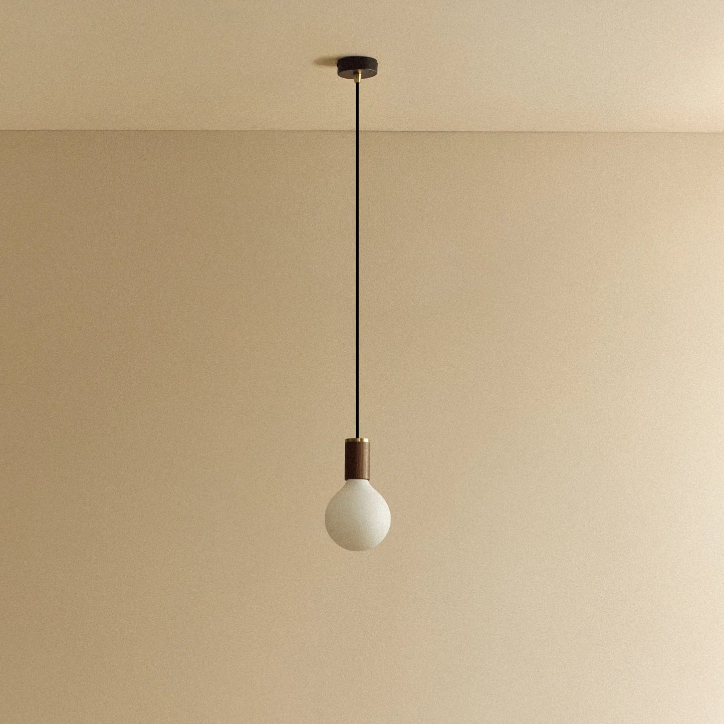 Porcelain III Pendant Light in Walnut
