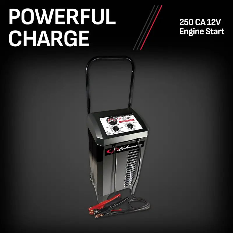 Manual Battery Charger with Engine Start Adjustable 10A/25A/50A/250A Charging for Automotive Use