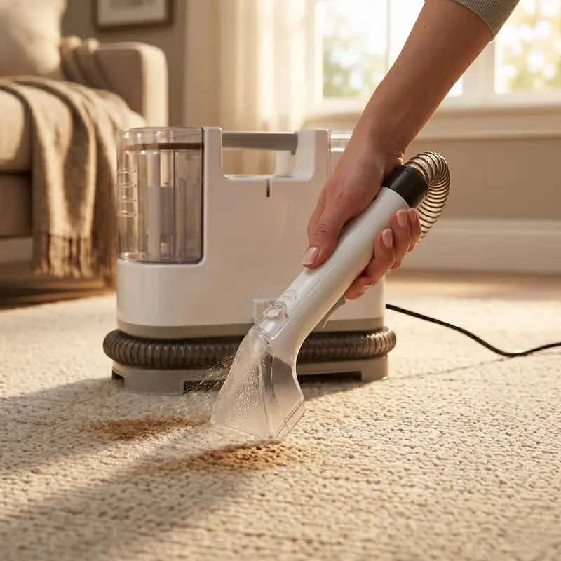 Dual-Tank Portable Carpet Extractor for Spot & Full-Surface Cleaning