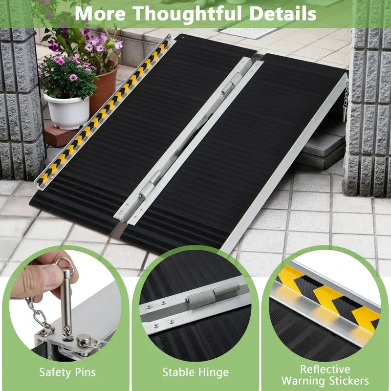 Lightweight Portable Aluminum Wheelchair Access Ramp