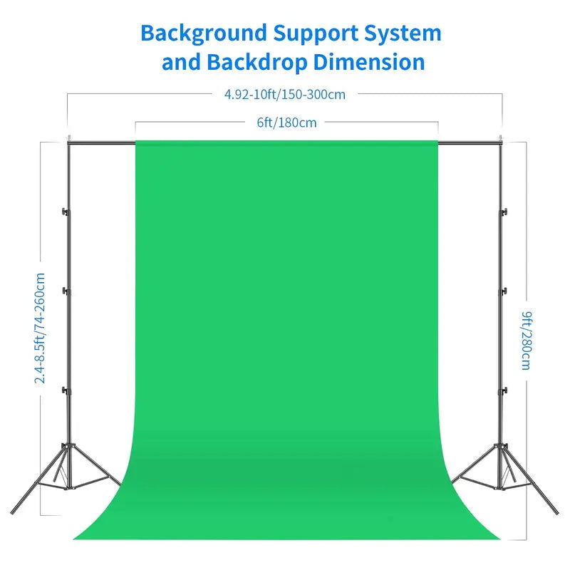 NEEWER Professional Photography Lighting Kit Includes Softbox Lights, Light Stands, and Collapsible Backdrops