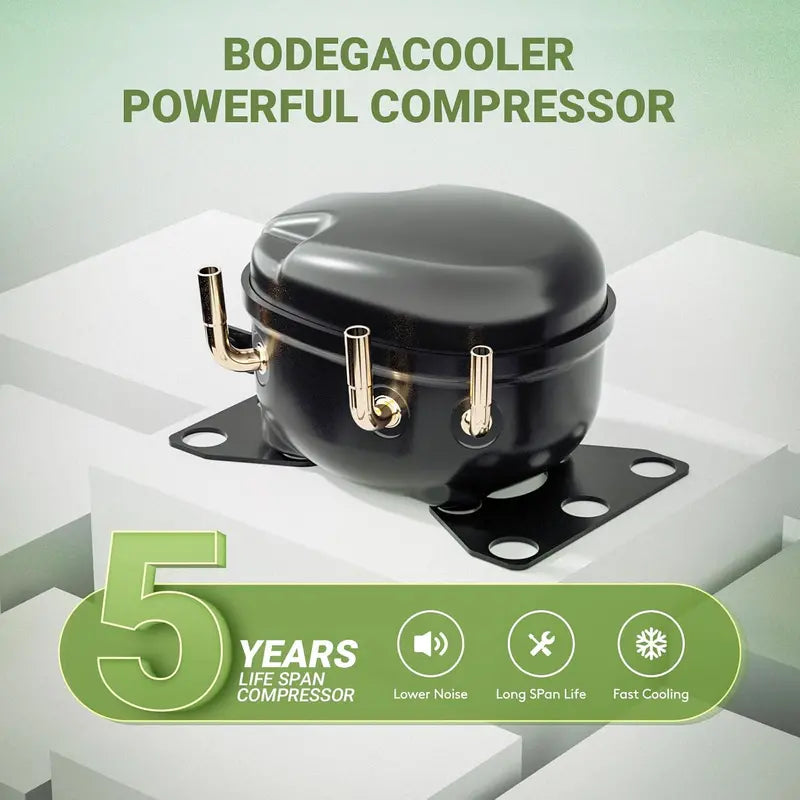 BODEGACOOLER Dual-Zone Car Refrigerator 12V/24V Portable Fridge for Camping, Travel, RVs, and Home Use