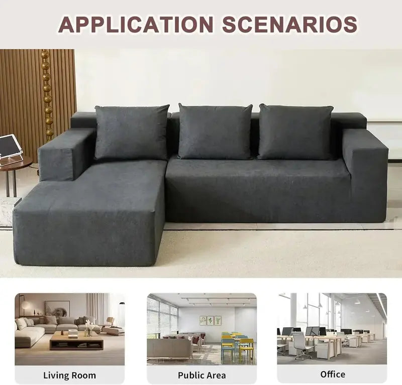 60-Inch Pull-Out Sofa Bed with Memory Foam Mattress, Two Pillows & Futon-Style Guest Bed Design