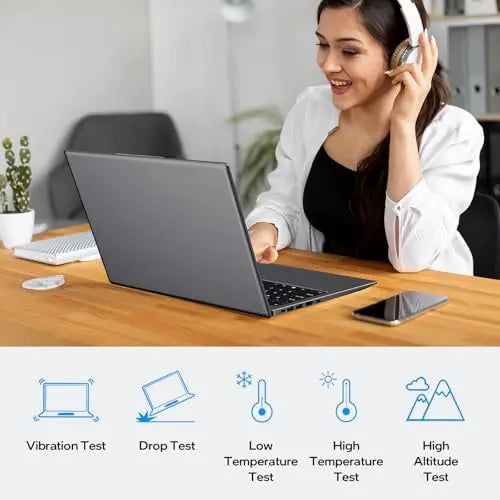 Lightweight 15.6-Inch Windows 11 Laptop 16GB RAM, 512GB SSD, Intel N5095, FHD IPS Display