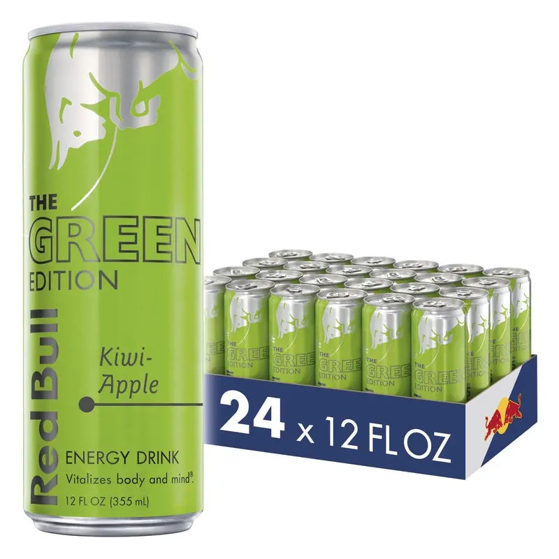 Red Bull Kiwi Apple Energy Drink 24-Pack, 12 fl oz Cans (Green Edition)